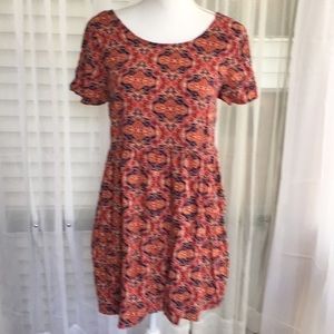 FOREVER‎ 21 Aztec pattern baby doll dress